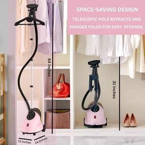 SALAV GS18-DJ Standing Garment Steamer with Roll Wheels Used